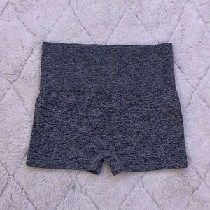 Heather gray short biker shorts